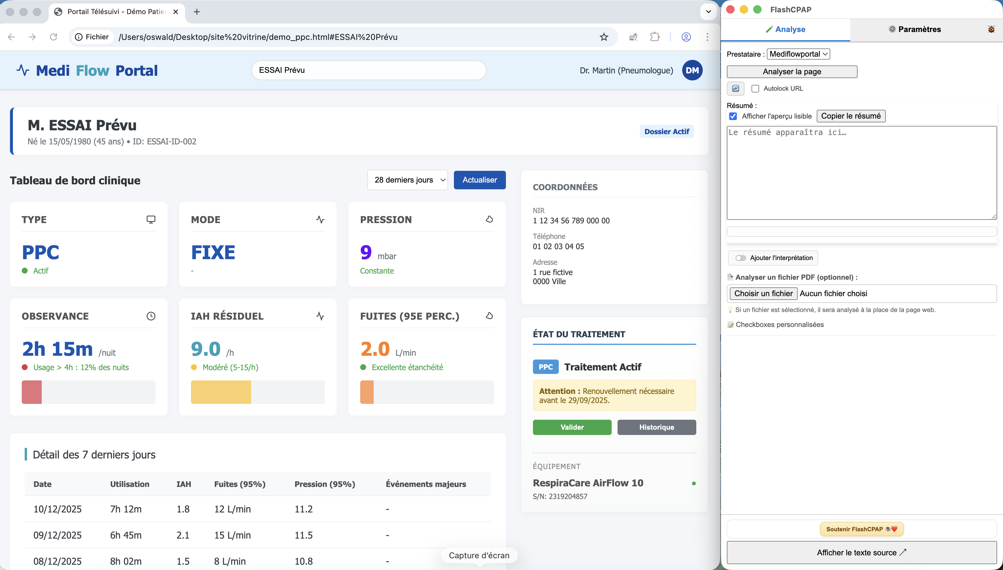 Étape 1 — Lancement de l'extension sur le portail